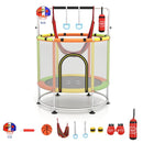 Orange 140 cm activity trampoline with included accessories