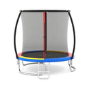 8 ft Colourful enclosed trampoline with ladder