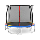 10 ft Colourful enclosed trampoline with ladder