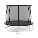 10 ft Black enclosed trampoline with ladder