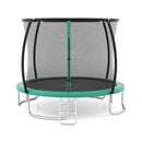 10 ft Green enclosed trampoline with ladder