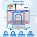 153 cm trampoline dimensions and activity-specific weight limits