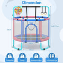 140 cm trampoline dimensions and activity-specific weight limits