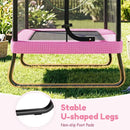 Black U-shaped legs, foot pads and Pink edge cover