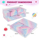 Two-Seater Kids Play Couch with Glow Patterns – couch and flat-layout dimensions