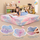 Two-Seater Kids Play Couch with Glow Patterns – removable zippered flannel covers