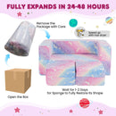 Two-Seater Kids Play Couch with Glow Patterns – unpacking and foam expansion