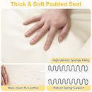 Two-Seater Kids Push-Back Recliner with Cup Holders – Beige product view 10