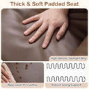 Two-Seater Kids Push-Back Recliner with Cup Holders – Brown product view 10