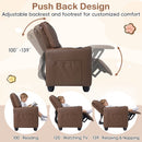 Two-Seater Kids Push-Back Recliner with Cup Holders – Brown product view 11