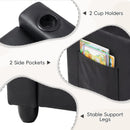 Two-Seater Kids Push-Back Recliner with Cup Holders – Black product view 9