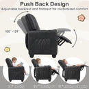 Two-Seater Kids Push-Back Recliner with Cup Holders – Black product view 11