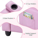 Two-Seater Kids Push-Back Recliner with Cup Holders – Pink product view 9