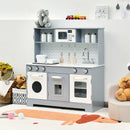 Grey and white wooden play kitchen, supplier colour White: playroom setting