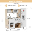 Dimensions of the 72.5 cm-wide play kitchen