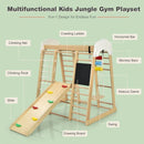 Natural gym climbing activities, swing, drawing board and abacus