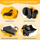 Charging connection, rear support, seat and digging bucket
