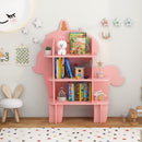 Unicorn or Tree Kids Bookshelf with Wall Attachment – Pink product view 1