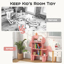 Unicorn or Tree Kids Bookshelf with Wall Attachment – Pink product view 7