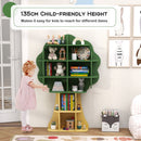 Unicorn or Tree Kids Bookshelf with Wall Attachment – Green product view 3