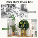 Unicorn or Tree Kids Bookshelf with Wall Attachment – Green product view 8
