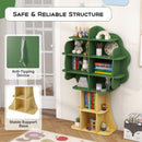 Unicorn or Tree Kids Bookshelf with Wall Attachment – Green product view 9