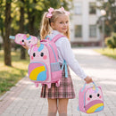 Unicorn Rolling Backpack, Lunch Bag and Pencil Case Set – backpack worn and matching bags