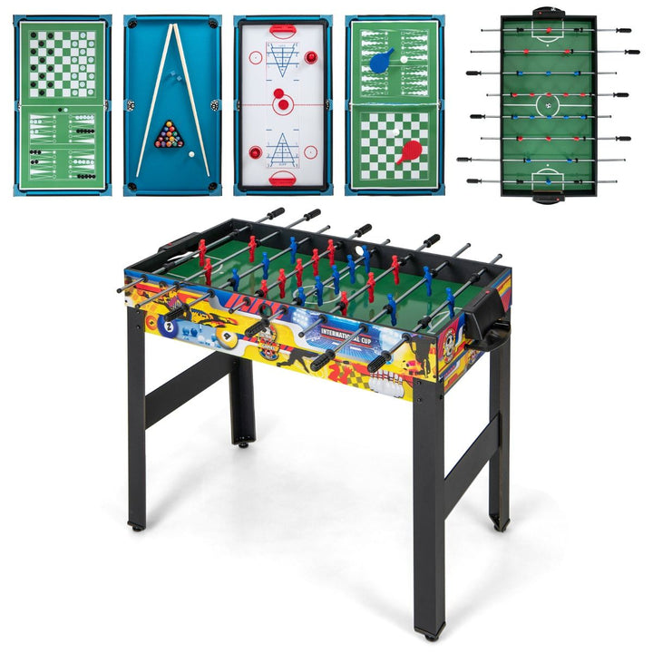 12-in-1 Family Games Table with Foosball and Billiards - complete set and configurations