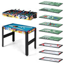 12-in-1 Family Games Table with Foosball and Billiards - product details and playing surfaces