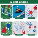 12-in-1 Family Games Table with Foosball and Billiards - product details and playing surfaces