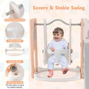 Toddler swing with front guard and base fill opening for water or sand