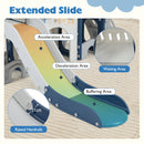 Blue kids slide activity playset slide and raised side details