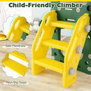 Yellow kids slide activity playset steps and handrails