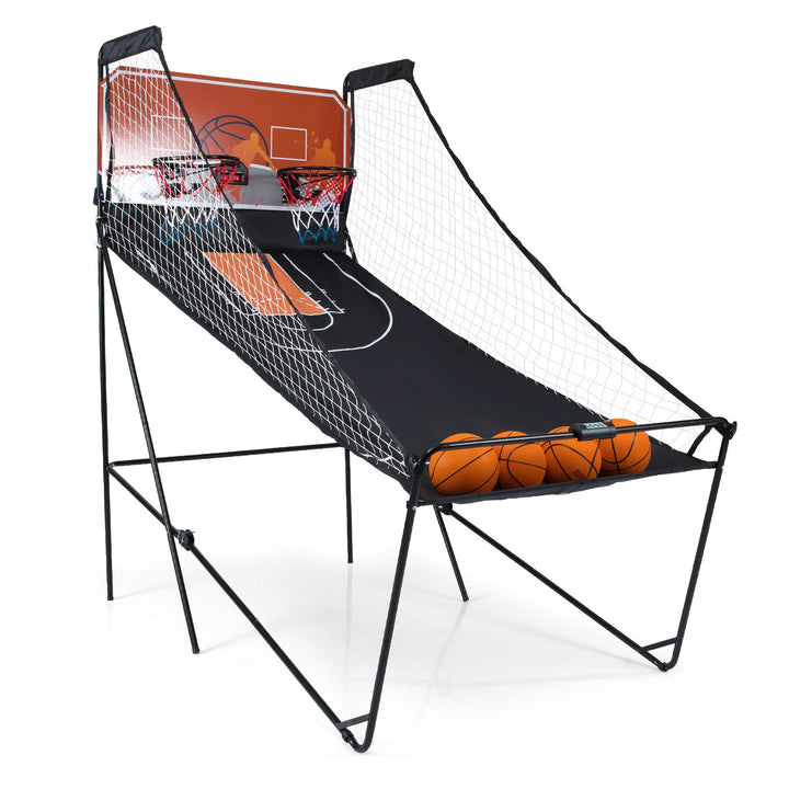 Complete black-and-orange product with four balls