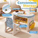 Pen holders, small drawer, side baskets and lower shelf