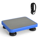 Blue bouncing board with included elastic exercise rope