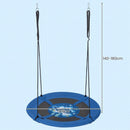 Whale Pattern 105 cm Saucer Swing with Adjustable Ropes – 105 cm seat and adjustable hanging height