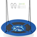 Whale Pattern 105 cm Saucer Swing with Adjustable Ropes – Whale pattern swing and assembly fittings