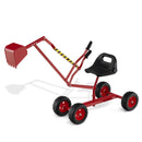 Wheeled Sand Digger with Rotating Seat and Manual Bucket – red wheeled digger