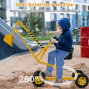 Wheeled Sand Digger with Rotating Seat and Manual Bucket – rotating seat arm and bucket