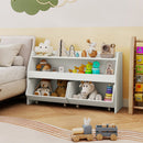 White Kids Storage Unit with Two Wheeled Drawers – White product view 2