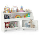 White Kids Storage Unit with Two Wheeled Drawers – White product view 3