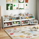 White Kids Storage Unit with Two Wheeled Drawers – White product view 6