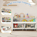 White Kids Storage Unit with Two Wheeled Drawers – White product view 8