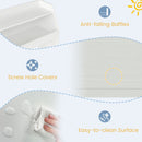 White Kids Storage Unit with Two Wheeled Drawers – White product view 10