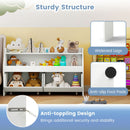 White Kids Storage Unit with Two Wheeled Drawers – White product view 11