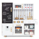 White Wooden Play Kitchen with Chalkboard, Lights and Sounds, White, view 2