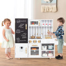 White Wooden Play Kitchen with Chalkboard, Lights and Sounds, White, view 3