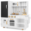 White Wooden Play Kitchen with Chalkboard, Lights and Sounds, White, view 5