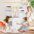 White Wooden Play Kitchen with Coffee Maker, Lights and Sounds, White, view 3